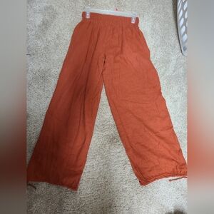 Old Navy Burnt Orange Linen Pant
